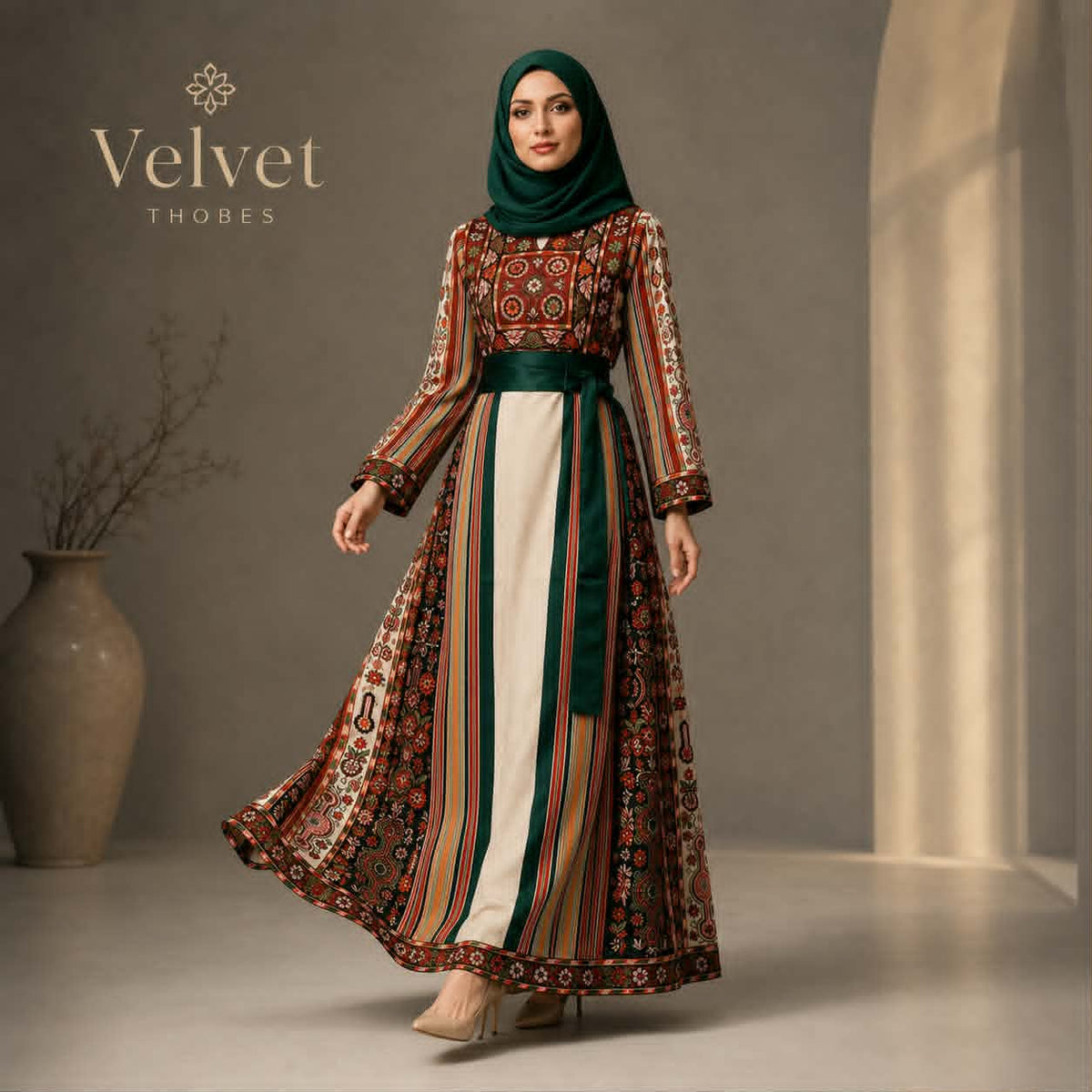 Emerald Heritage Elegance Thobe