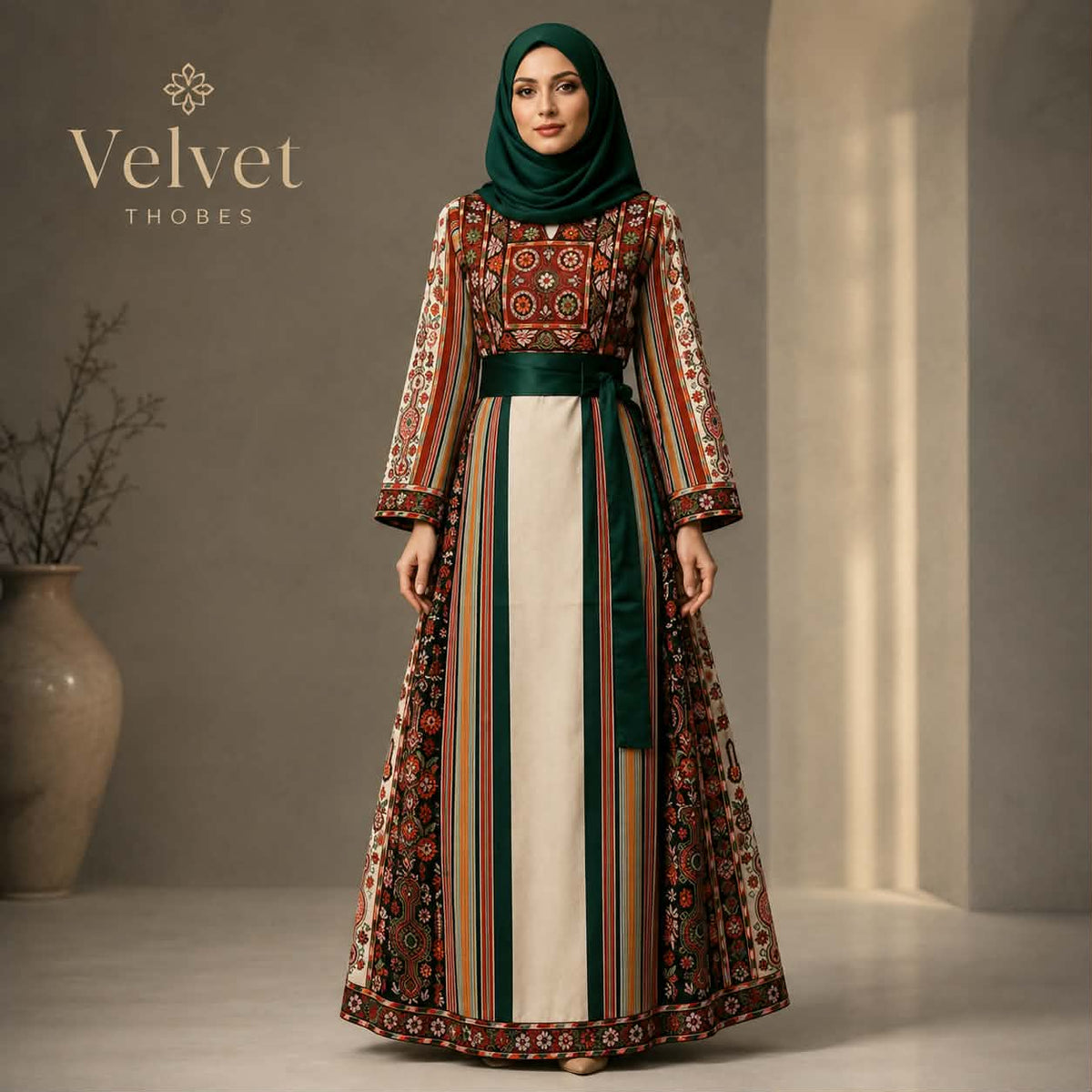 Emerald Heritage Elegance Thobe