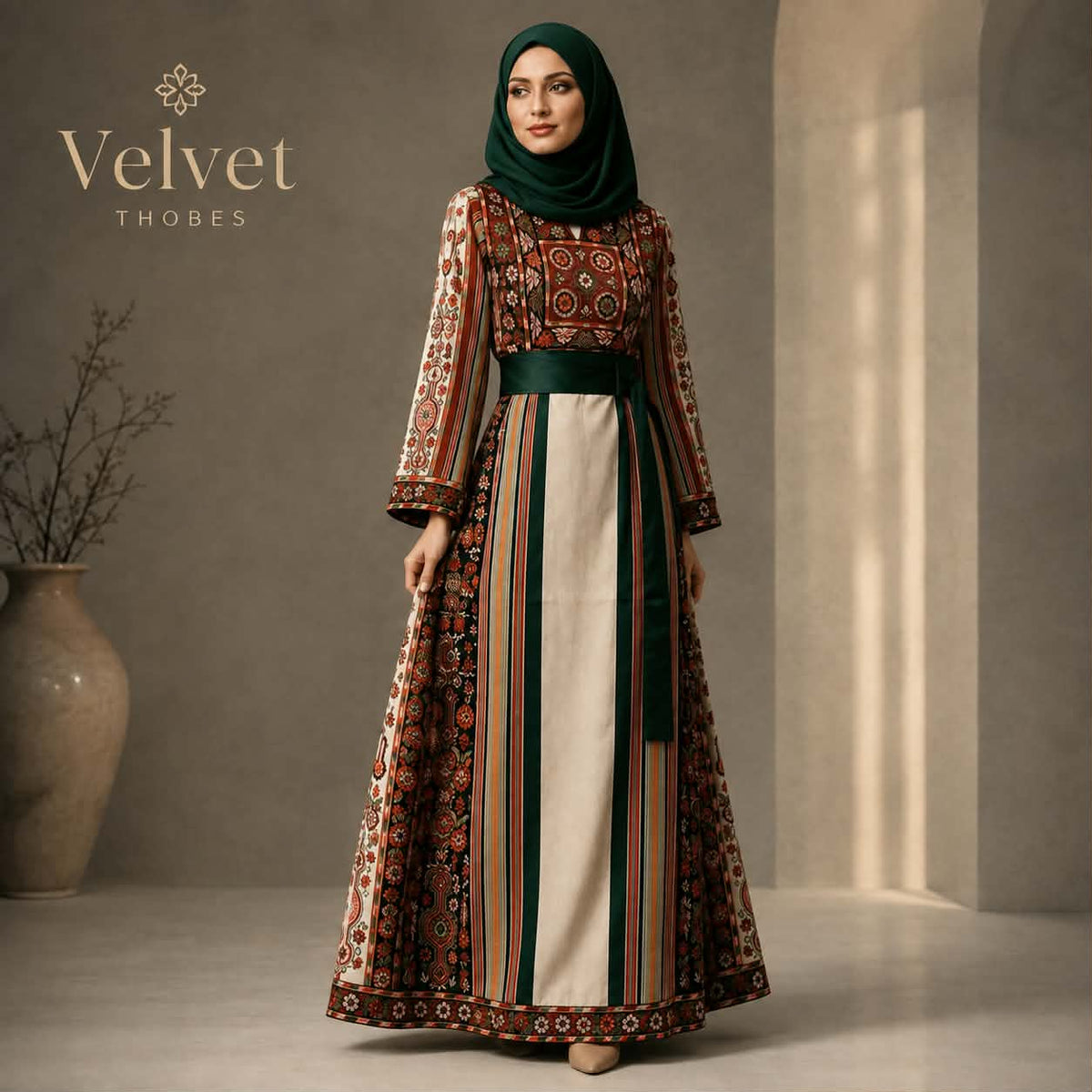 Emerald Heritage Elegance Thobe
