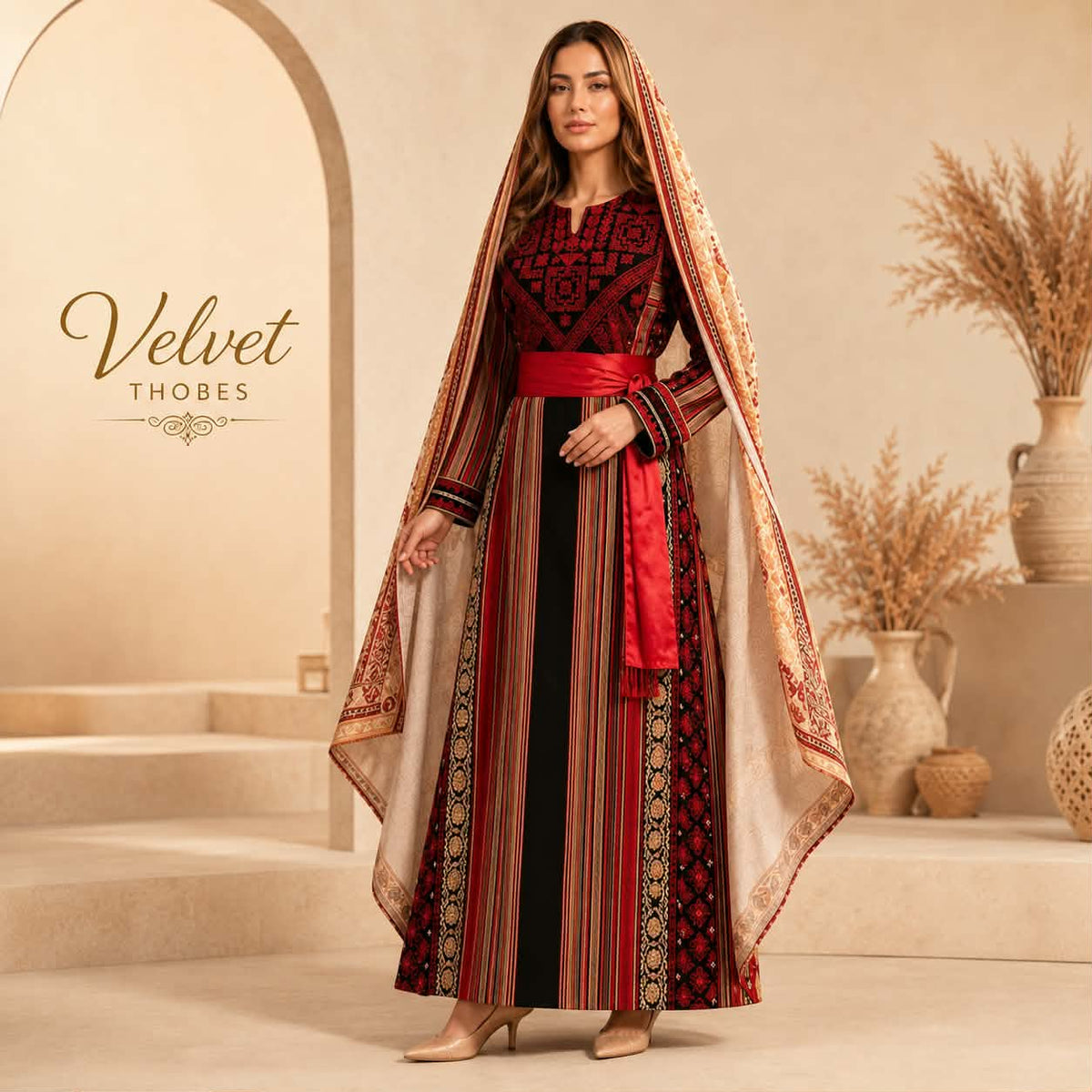 Royal Crimson Heritage Thobe