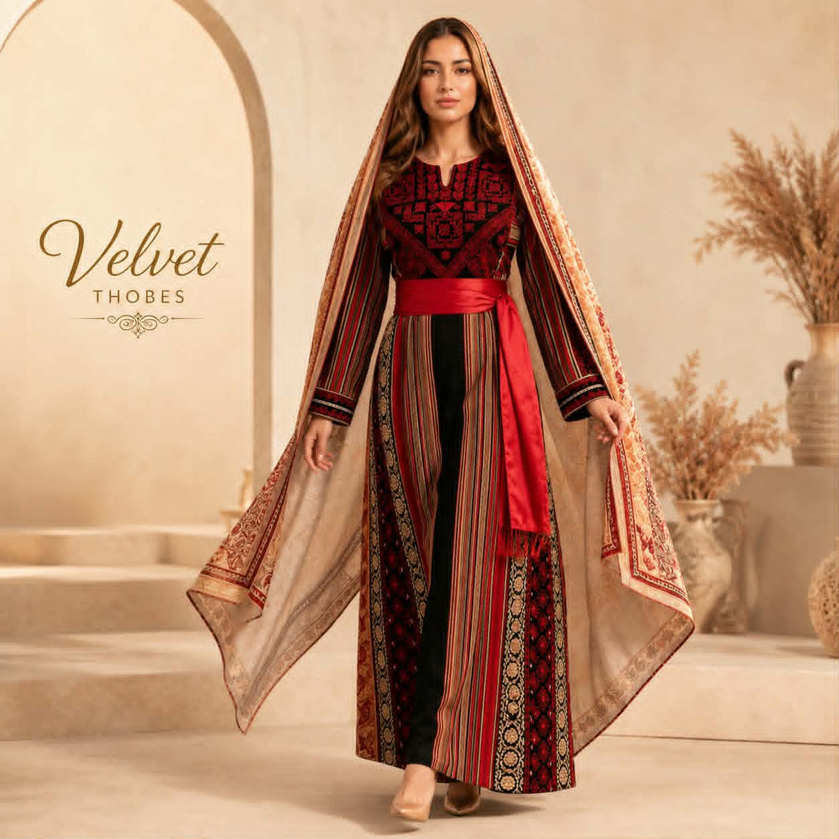 Royal Crimson Heritage Thobe