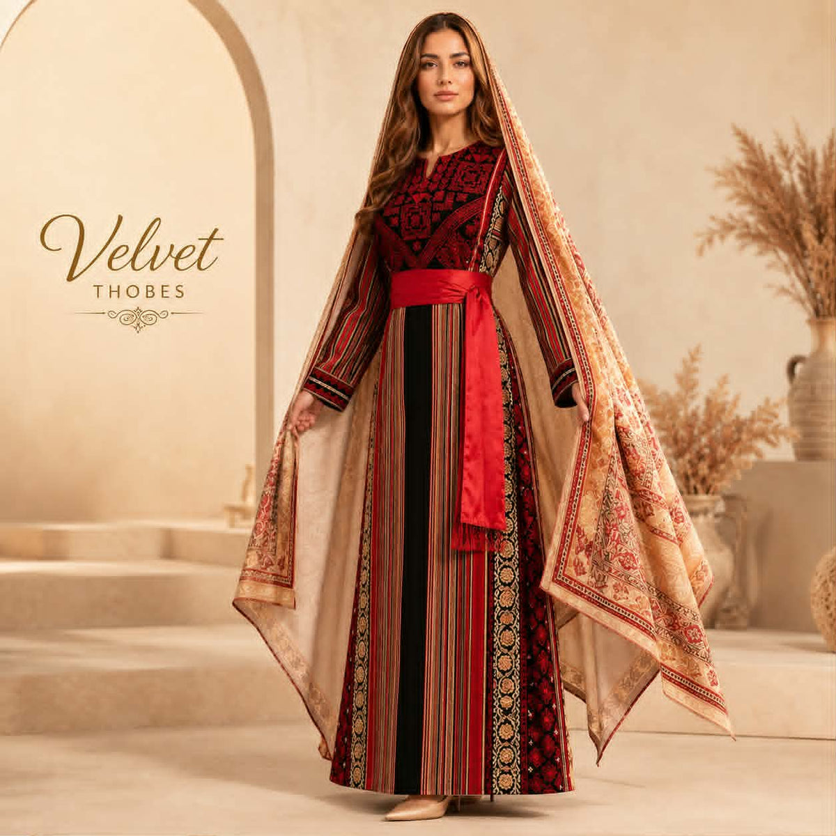 Royal Crimson Heritage Thobe
