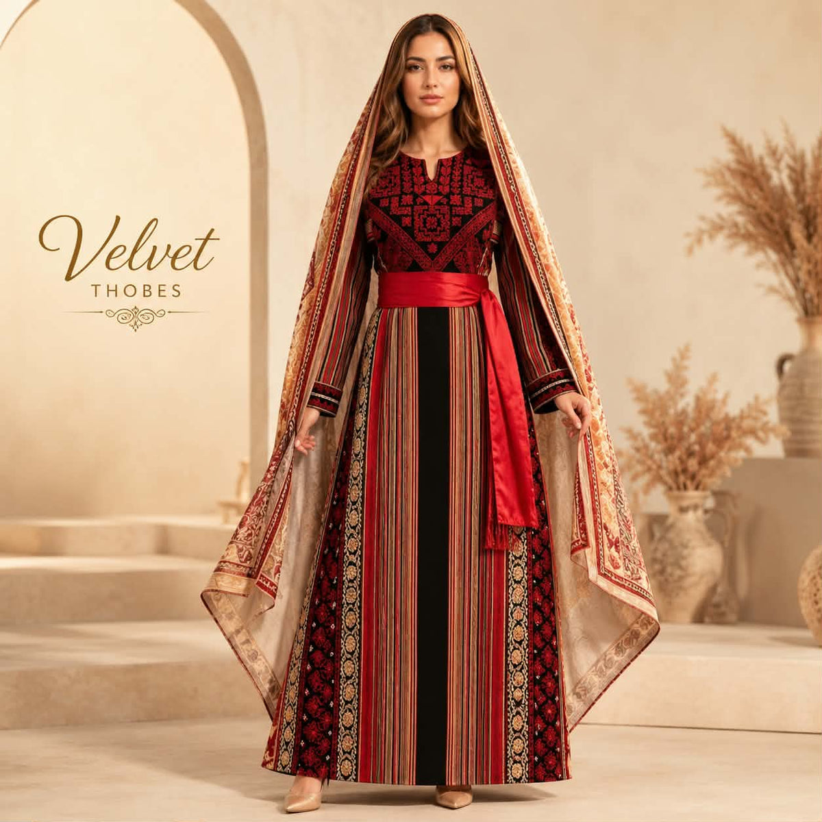 Royal Crimson Heritage Thobe