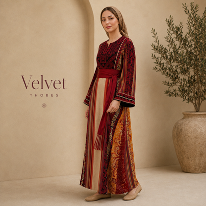 Crimson Heritage Embroidered Thobe