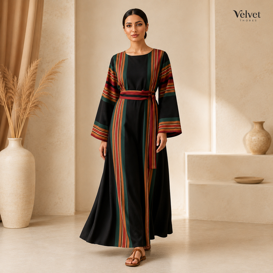 Midnight Heritage Stripe Thobe